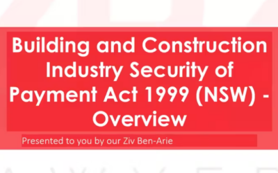 Building and Construction (Industry Security of Payment Act 1999 NSW)